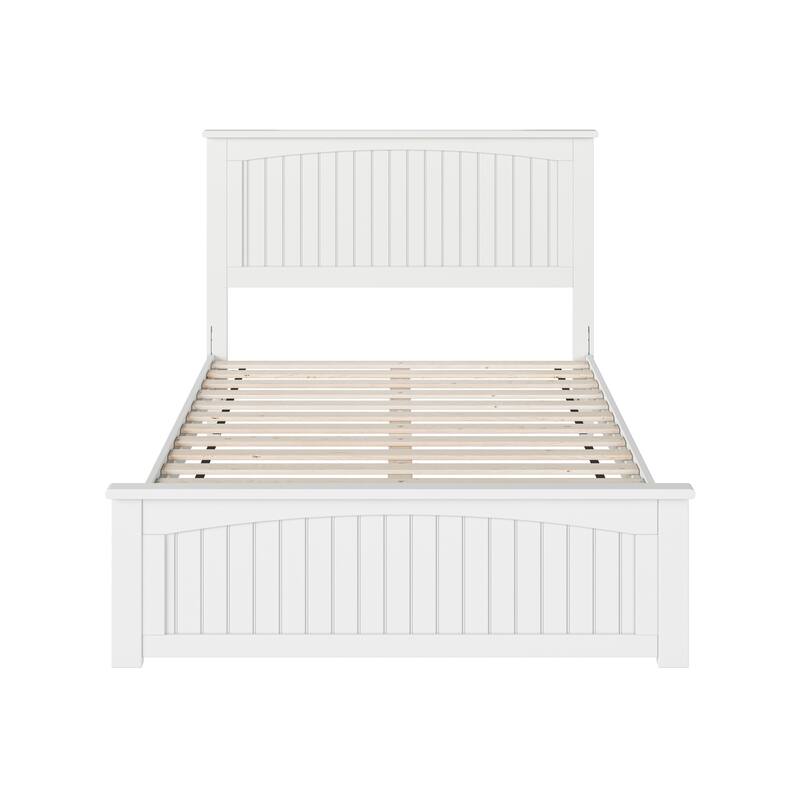 Naples Solid Wood Low Profile Platform Bed with Matching Footboard
