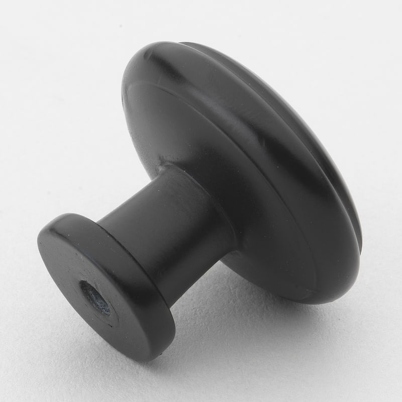 GlideRite 1.125-inch Matte Black Round Ring Cabinet Knobs (Pack of 25) - Pack of 25