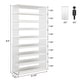 preview thumbnail 5 of 11, 9-Tier Wood Shoe Storage Rack with Acrylic Side for Entryway