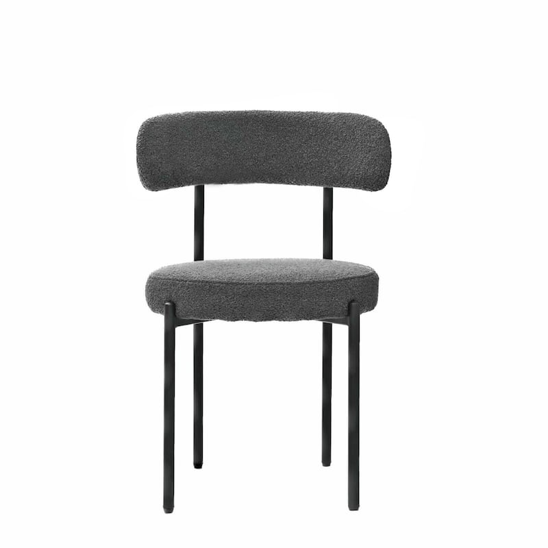 Mid-Century Boucle Dining Chairs