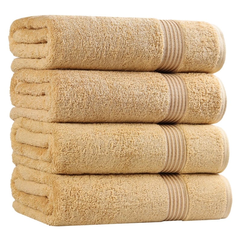 Superior Heritage Egyptian Cotton Absorbent Bath Towel Set of 4