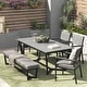 preview thumbnail 18 of 30, Corvus Orville 6-piece Aluminum Outdoor Dining Set with WPC Table Top Grey