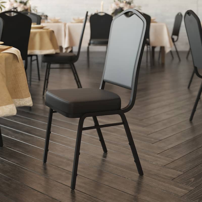 4 Pack Crown Back Stacking Banquet Chair - 20.25"D x 17.25"W x 38"H
