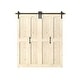 Coast Sequoia Assembled Arch Top 30in./36in./48in. X 84in. Knotty Pine Wood Unfinished Bi-Fold Door With Hardware Kit (Unfinished, 72in. X 84in