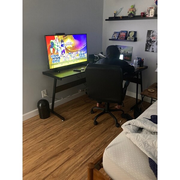 Reversible Brown Gaming Desk Corner Desk Modern L Shaped Desk Computer Desk Overstock 30600189 If you are a video game enthusiast, you need to provide exclusive area to establish a video gaming room. reversible brown gaming desk corner