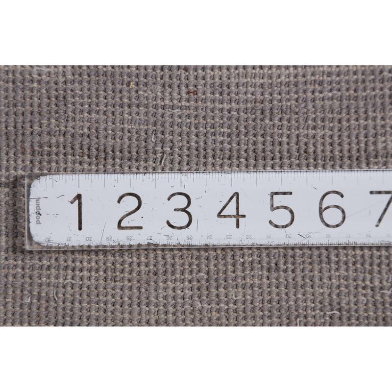 Hand Knotted Oriental 100% Wool Carpet Modern Solid Greys & Charcoal Gabbeh Area Rug - 13' 10'' X 10' 8''