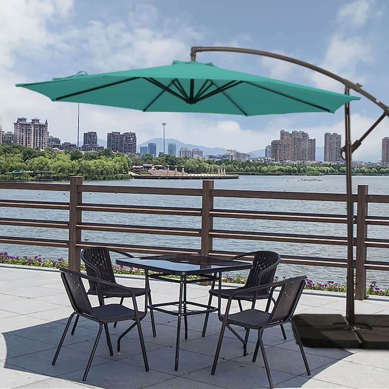 10ft Outdoor Patio Hanging Cantilever Umbrella