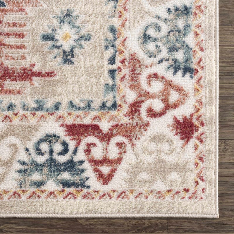 Brend Traditional Oriental Medallion Area Rug