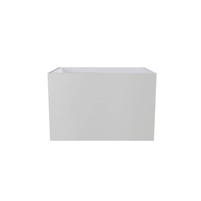 MEDUNJESS 39'' Acrylic Freestanding Bathtub Soaking Tubs