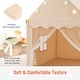 preview thumbnail 6 of 8, Gymax Kids Playhouse Tent Large Castle Fairy Tent w/ Star Lights Mat