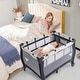 preview thumbnail 6 of 28, Costway Portable Baby Playard Nursery Center Crib with Hanging Toys & - See Details