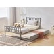 preview thumbnail 5 of 20, Single bunk bed with drag bed twin wooden bed pine particle board drag bed