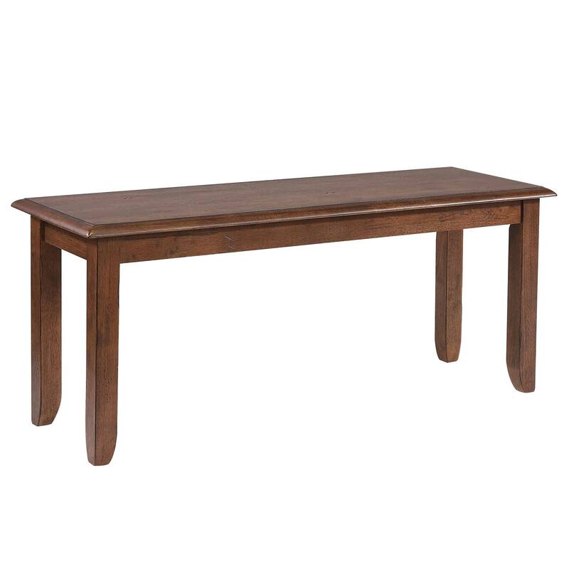 Distressed Wooden Dining Bench - 42" - Brown