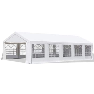 Outsunny White Heavy Duty Party and Event Tent