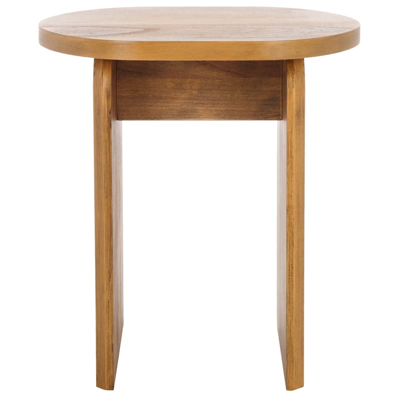 SAFAVIEH Dorothea Ribbed Accent Table - 18.1 In. W x 15.7 In. D x 20 In. H - 18Wx16Dx20H - Natural