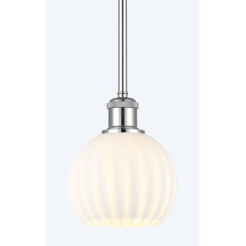 Innovations Lighting 516-1S-8-6 White Venetian Pendant White Venetian - Polished Chrome / White Venetian