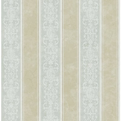Seabrook Designs Milos Traditional Stripe Unpasted Wallpaper