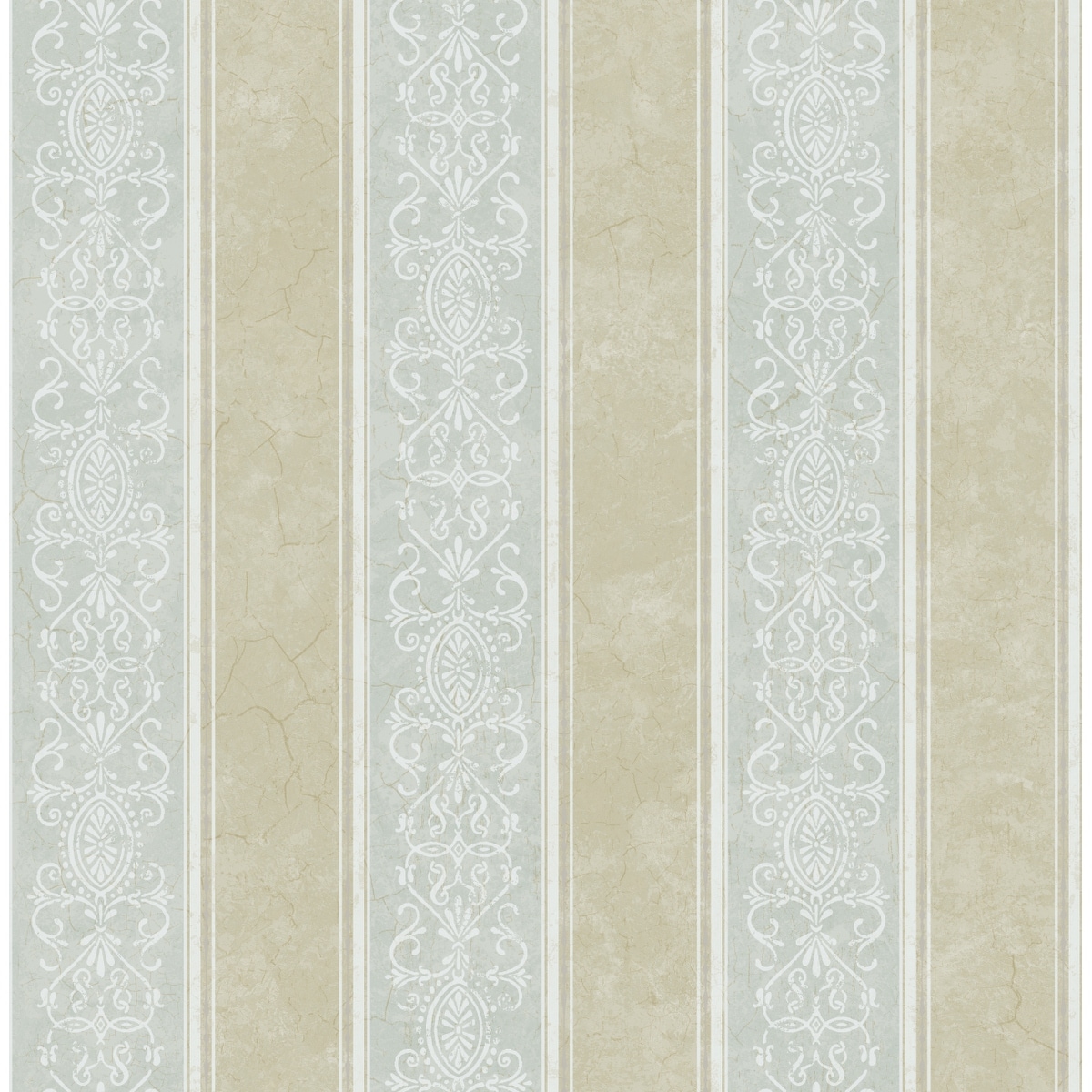Seabrook Designs Milos Traditional Stripe Unpasted Wallpaper