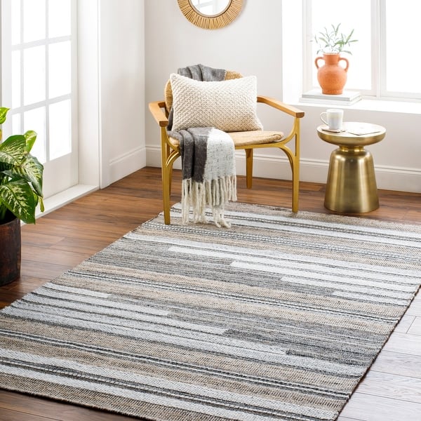slide 2 of 9, Emberly Modern & Contemporary Area Rug 10' x 14' - Brown/Multi