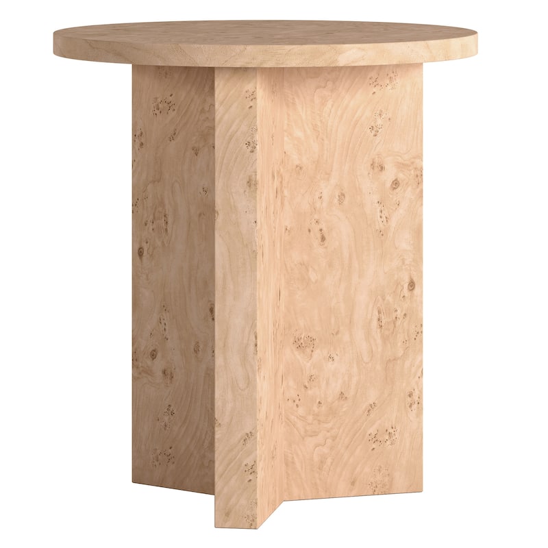Anders 20" Wide Burled Side Table - 20" Wide - Blond Burl