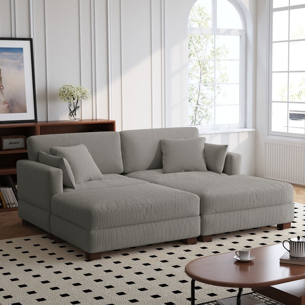 88" Convertible Larger Couch Modular Sectional Sofa Set