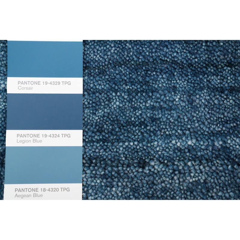 Hand Knotted Oriental Viscose Silk Carpet Tribal Animal Pictorial Navy Blue & Blues Gabbeh Area Rug - 9' 9'' X 5' 11''