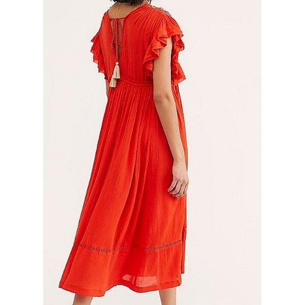 free people will wait for you embroidered midi dress