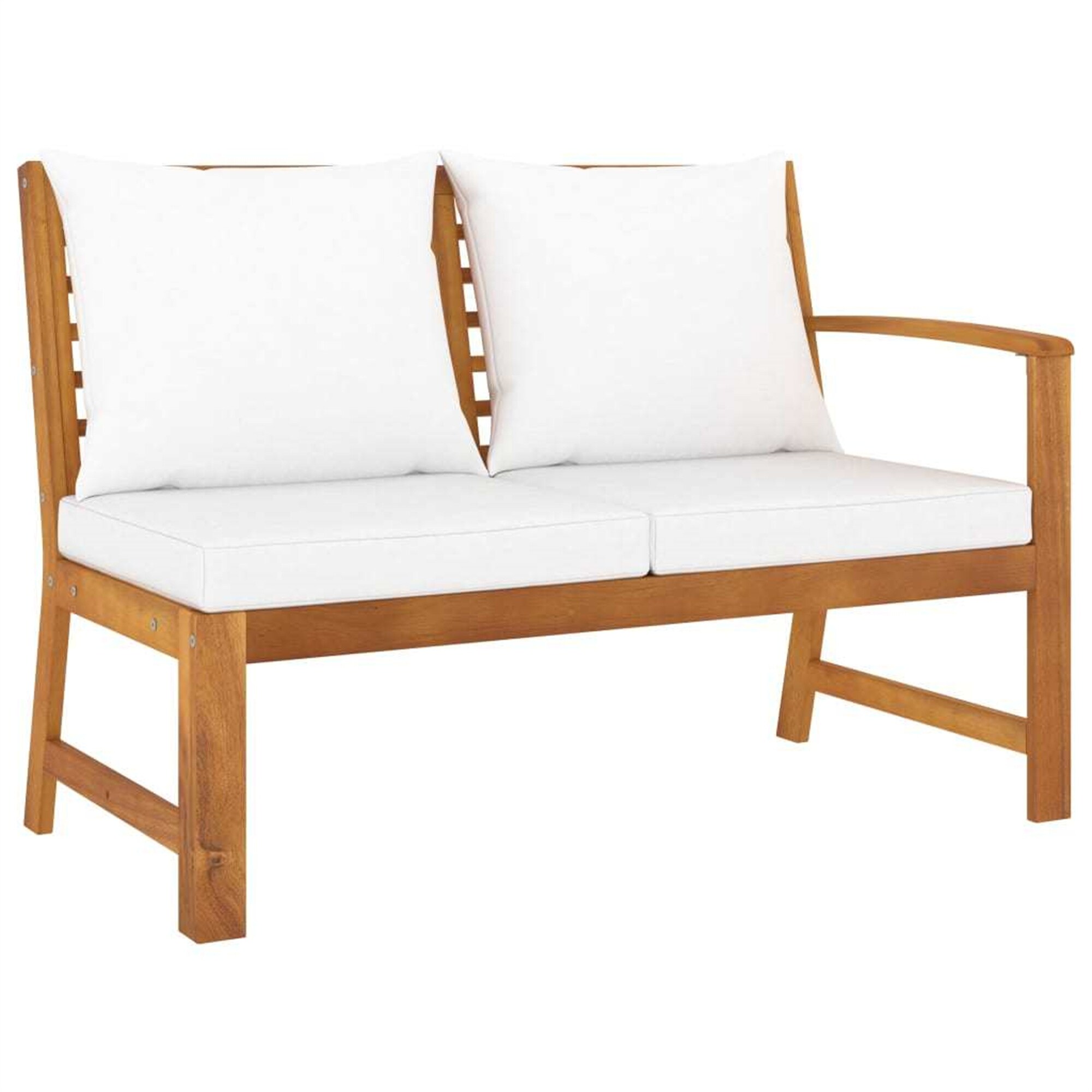 Cream wooden garden bench best sale