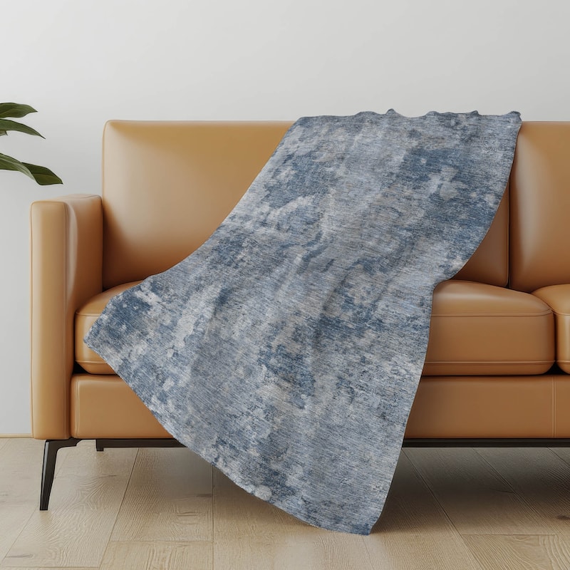 Premium Machine Washable Abstract Modern Sherpa Throw Blanket
