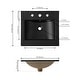 preview thumbnail 81 of 120, JONATHAN Y Aubert 3-Hole Rectangular Ceramic Single Sink Basin Vanity Top