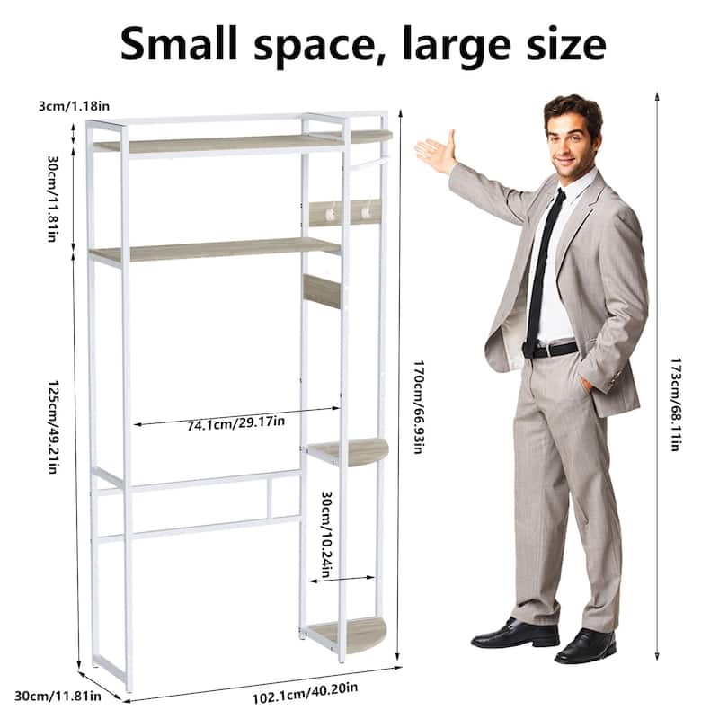 Large Over The Toilet Storage Cabinet Washing Machine Rack Organizer