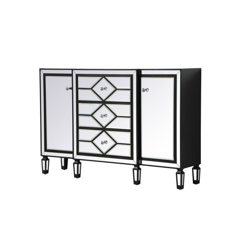 2-Door Mirrored Accent Cabinet