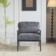 preview thumbnail 4 of 63, 27.56" Modern Accent Chair with Plush Cushions, Metal Frame, and Wooden Armrest Design -for Living Room, Bedroom