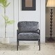 preview thumbnail 20 of 30, Modern Accent Chair with Plush Cushions, Minimalist Metal Frame, and Wooden Armrest Design