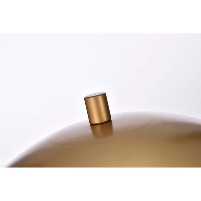 Casey Matte Gold 2-Light Metal Dome Table Lamp