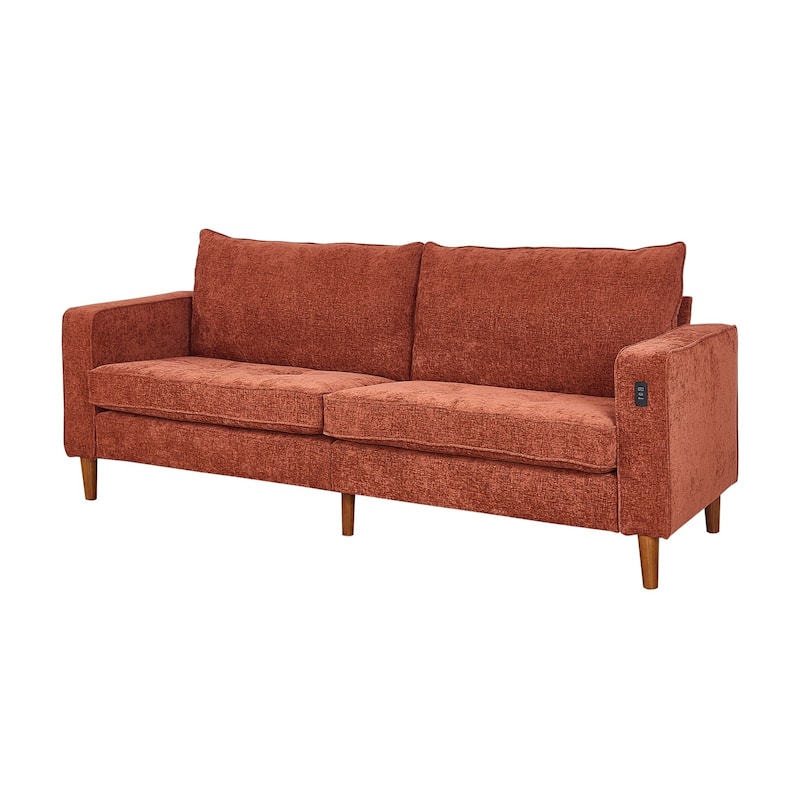 82.7" Sofas for Living Room, Comfy Love Seat Couches, Corduroy Loveseat Sofa,, Easy Assembly with USB