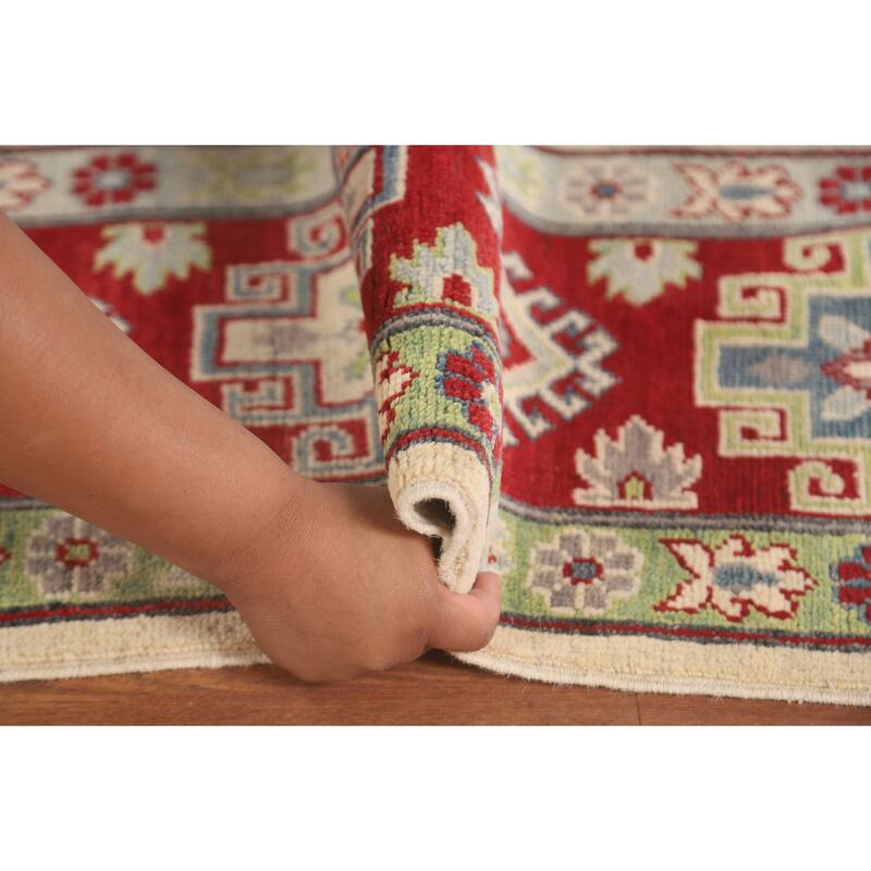 Traditional Beige Kazak Area Rug Handmade Wool Carpet - 6'8" x 9'8"