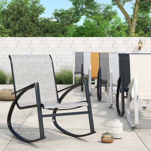 Outdoor sling cheap rocking chairs
