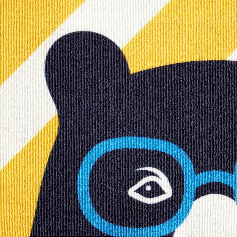 Everwash Imagine Surfer Bear Kid's Washable Area Rug