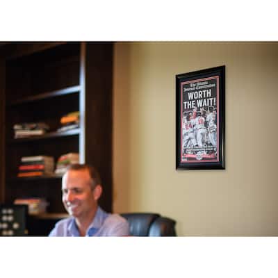 Atlanta Journal Constitution 2021 World Braves Baseball Original 14x26 Framed Newspaper WORTH THE WAIT! Get The AUTHENTIC