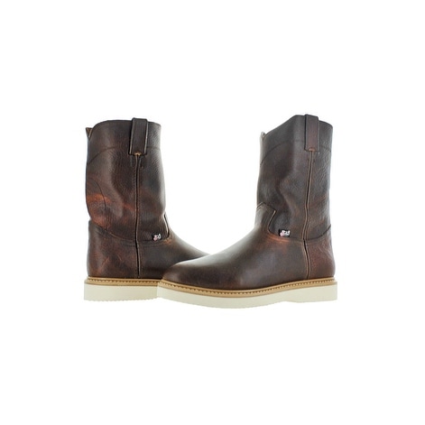 justin steel toe slip on boots