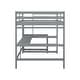 preview thumbnail 10 of 21, Full Size High Loft Bed with Built-in Desk