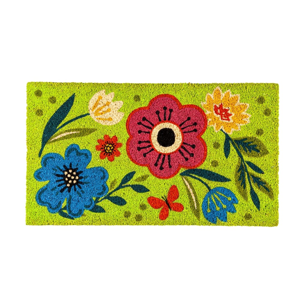 Summer Florals Coir Mat