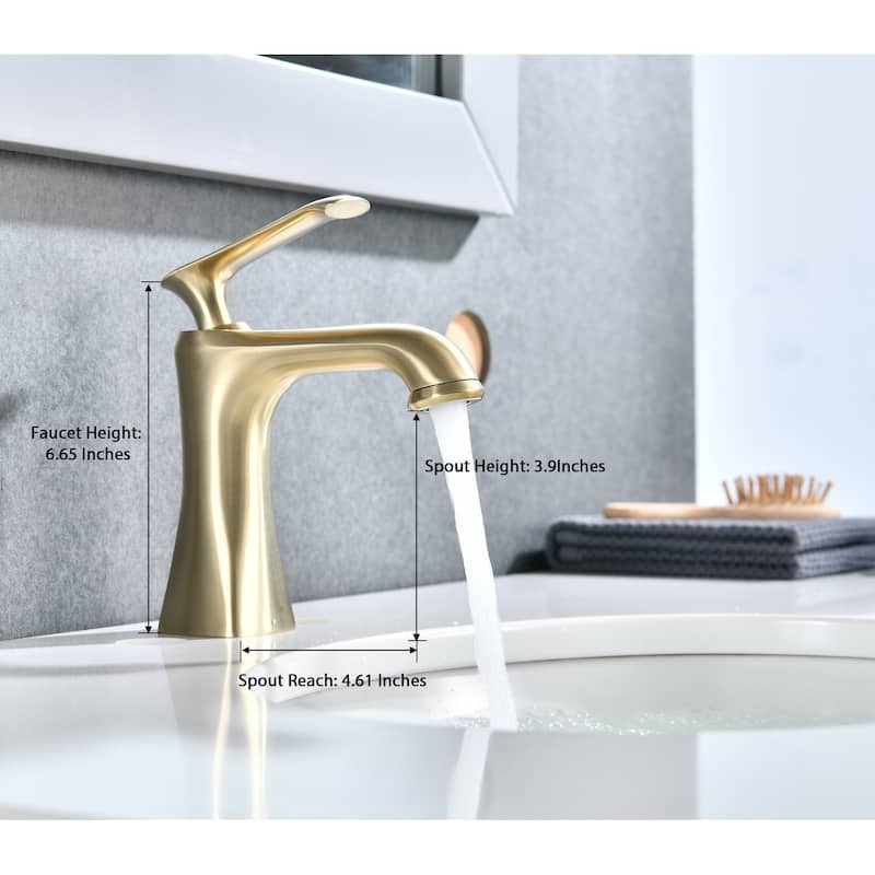BATHLET Single Hole Single Handle Bathroom Sink Faucet