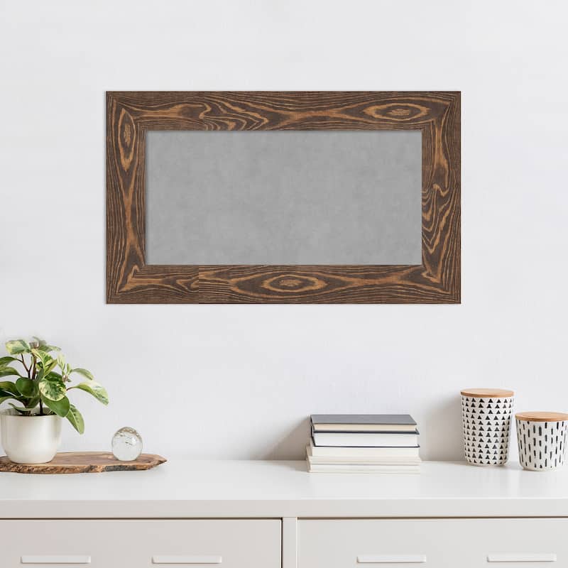 Amanti Art Bridge Brown Framed Magnetic Board