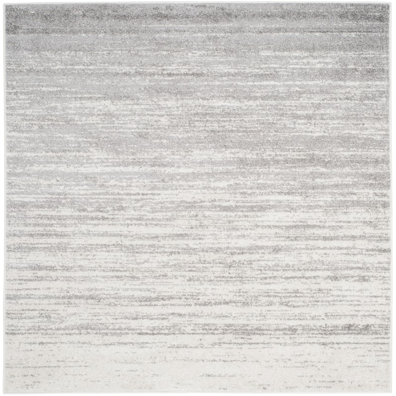 SAFAVIEH Adirondack Mieko Modern Ombre Distressed Area Rug - 3' Square - Ivory/Silver