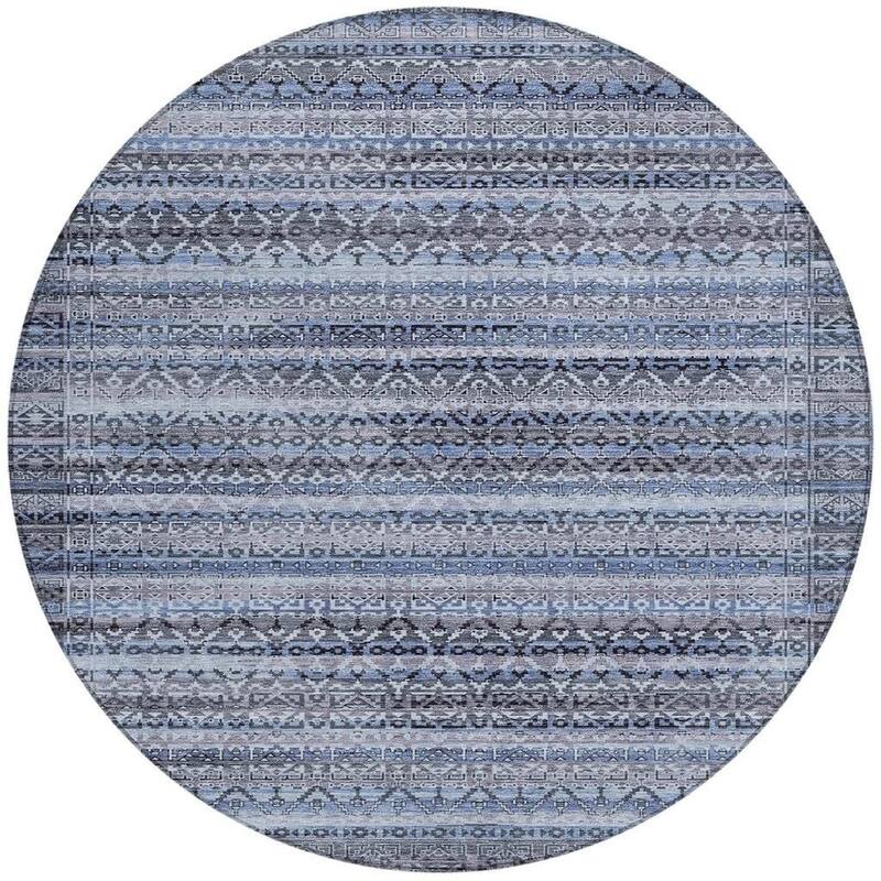 HomeRoots Striped Transitional Rectangle Outdoor Rug