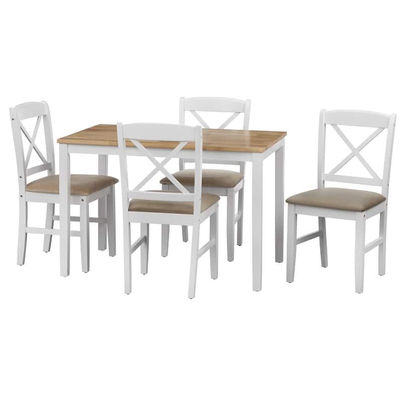 Simple Living White 5-piece Crossback Dining Set