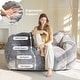 preview thumbnail 9 of 22, Loveseat Floral Shaped Bean Bag Sofa