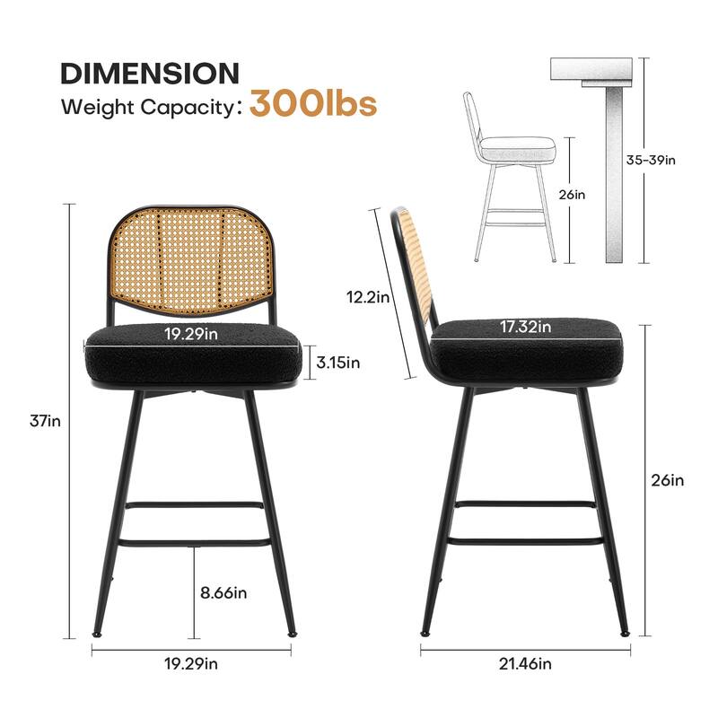 26"/29" Counter Height Swivel Bar Stools Set of 2/3/4